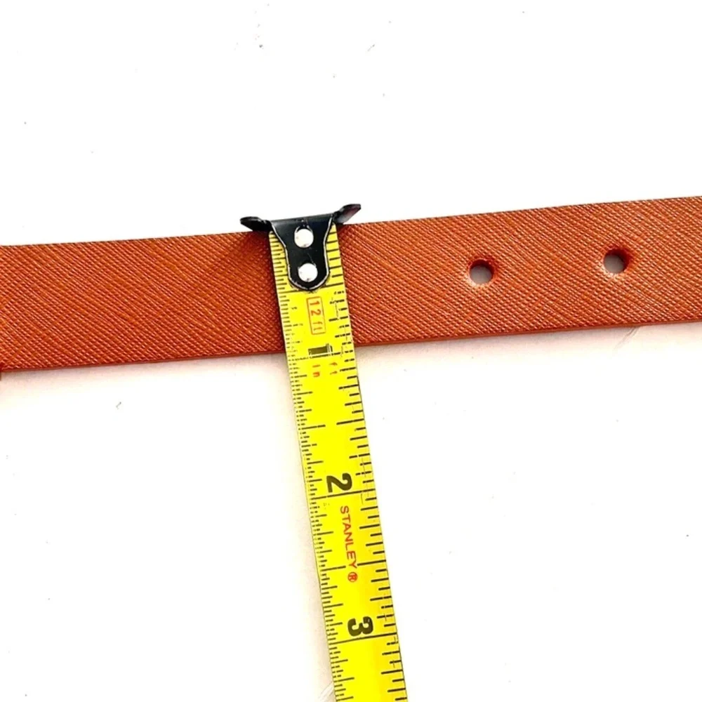 Michael Kors Genuine Leather Belt Size XS Brown Gold 1